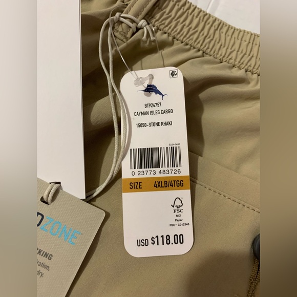 NWT Tommy Bahama Men's Island Zone Stretch Cargo Shorts 4XLB Tan 10" Inseam RARE - Picture 7 of 16